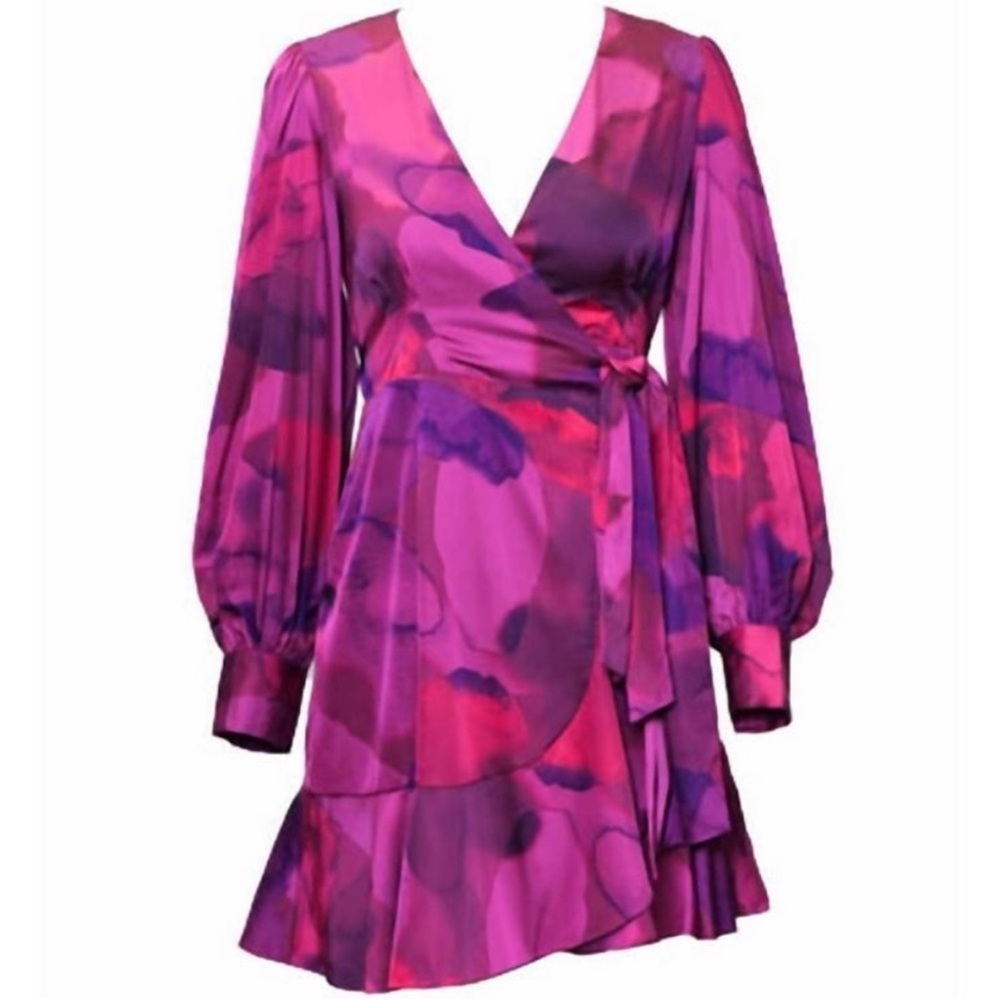 Elegant Floral Wrap Dress